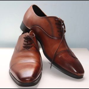 Aldo Cap Toe Brown Leather Upper